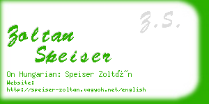 zoltan speiser business card